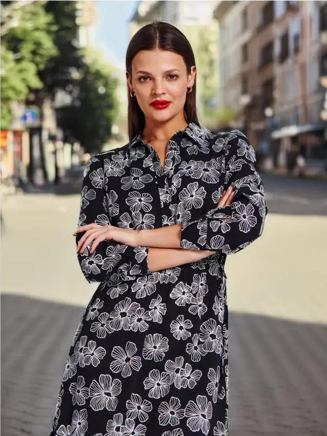 Vestito midi - multicolor