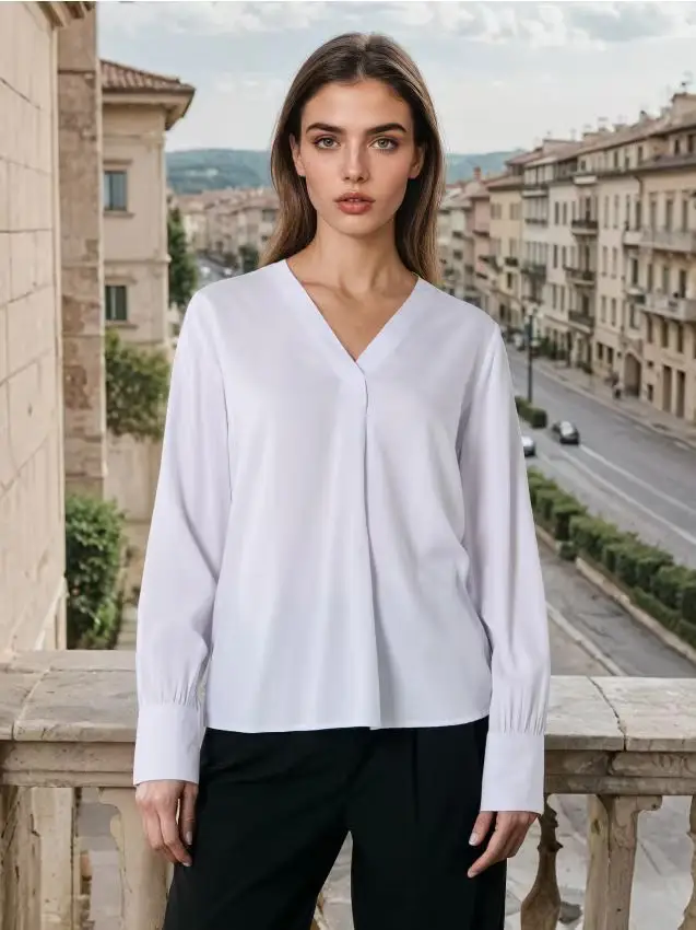 Viscose blouse - bianco