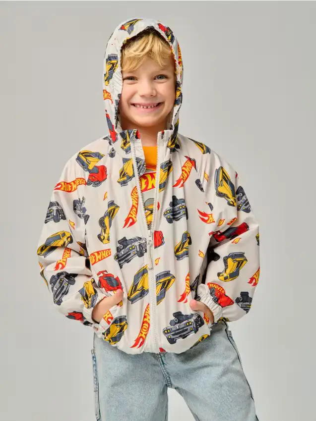 Windproof jacket Hot Wheels - grigio chiaro
