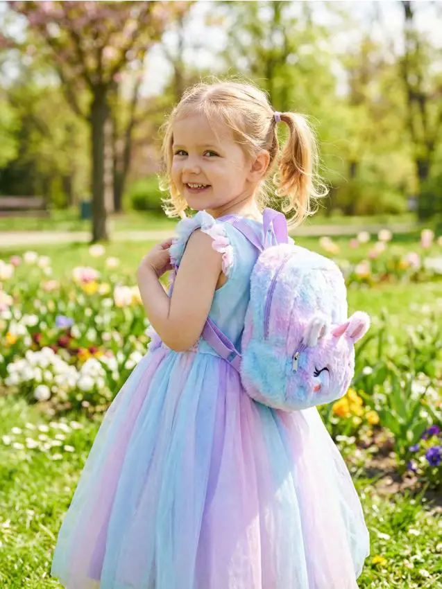 Zaino con motivo unicorno - blu