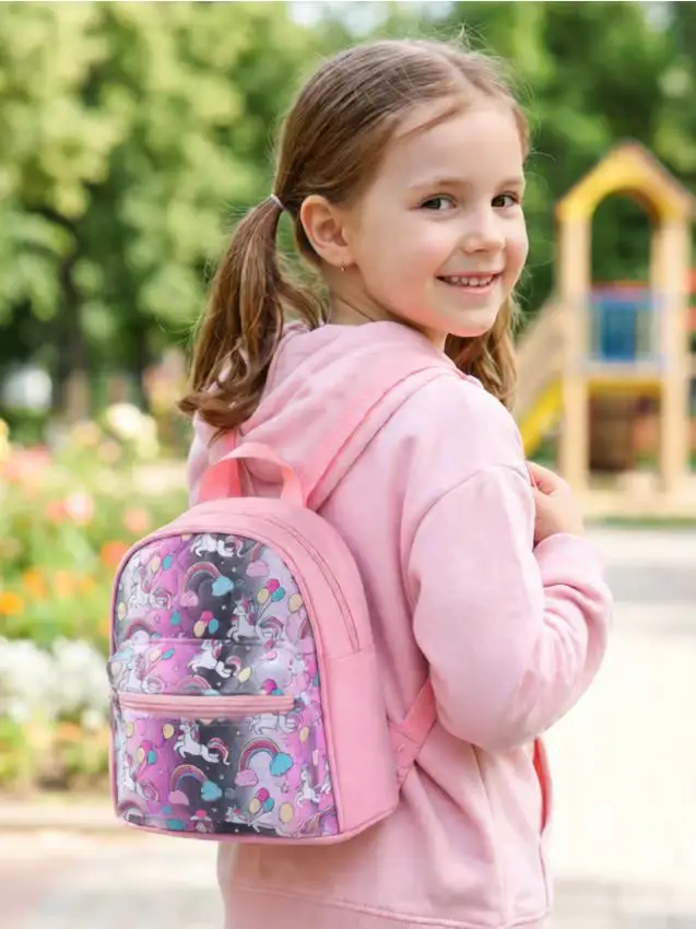 Zaino con motivo unicorno - rosa