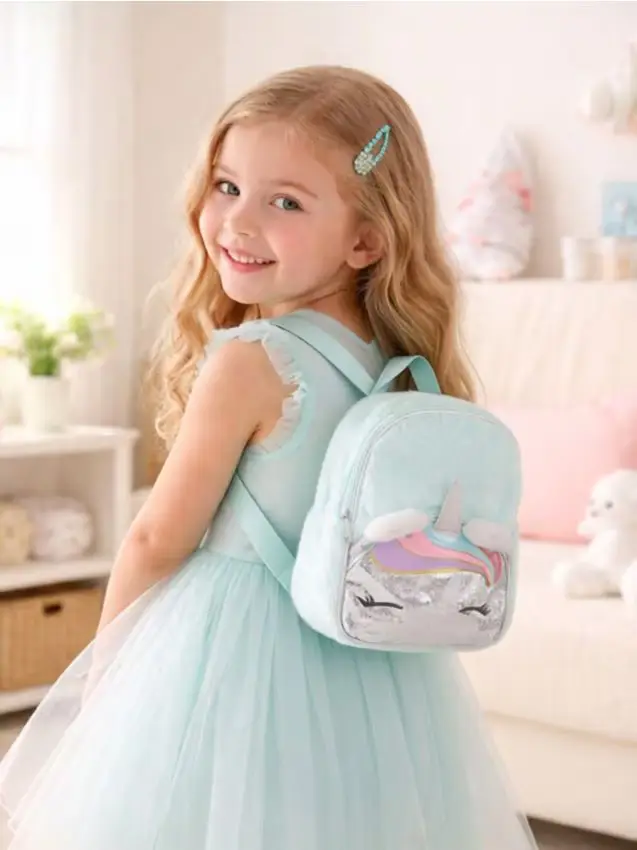 Zaino con motivo unicorno - tTurchese