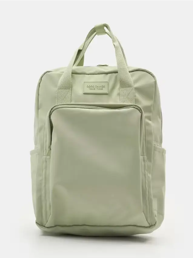 Zaino da viaggio in nylon con tasca per laptop - verde menta