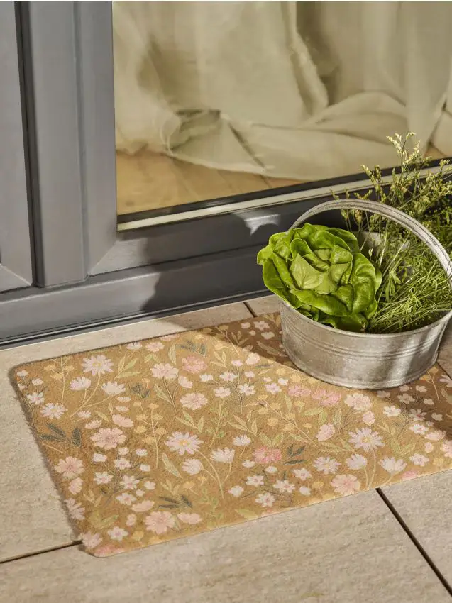 Zerbino con motivo floreale - beige