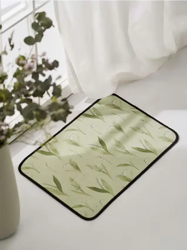 Zerbino con motivo floreale - verde pallido