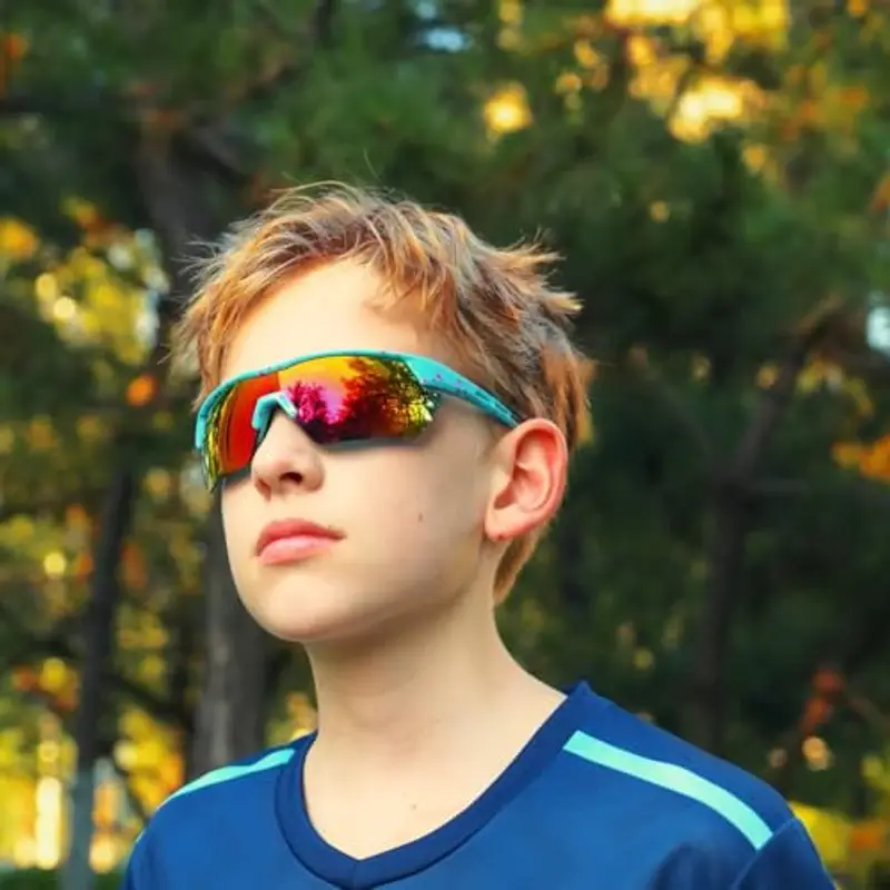 SINSPORT eyewear Occhiali da Sole Bambino Bambina, Occhiali Sportivi Ciclismo Baseball Running Bici, Protezione UV400 per Ragazzi e Ragazze miniatura 3