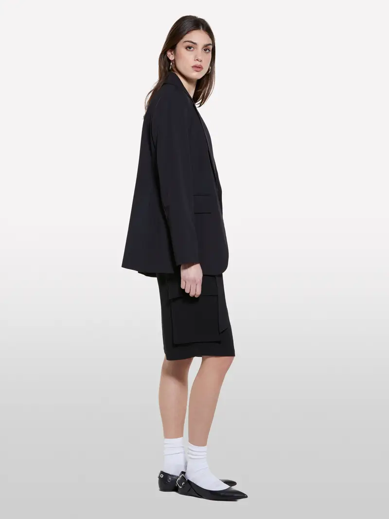 Bermuda Neri Con Tasconi, Donna, Nero miniatura 2