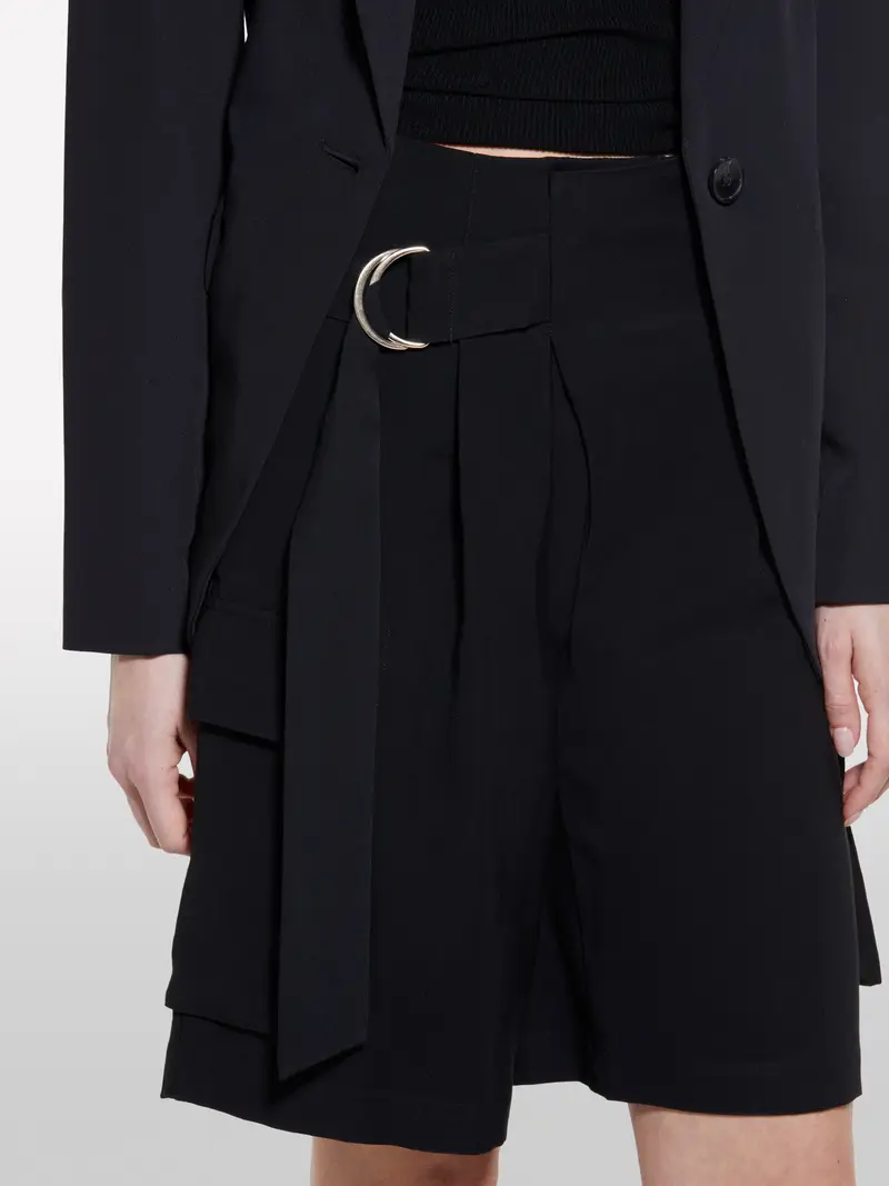 Bermuda Neri Con Tasconi, Donna, Nero miniatura 5