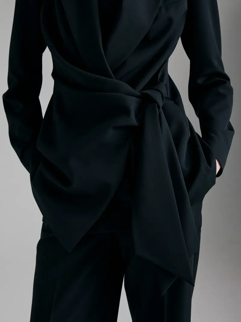 Blazer Annodato, Donna, Nero miniatura 4