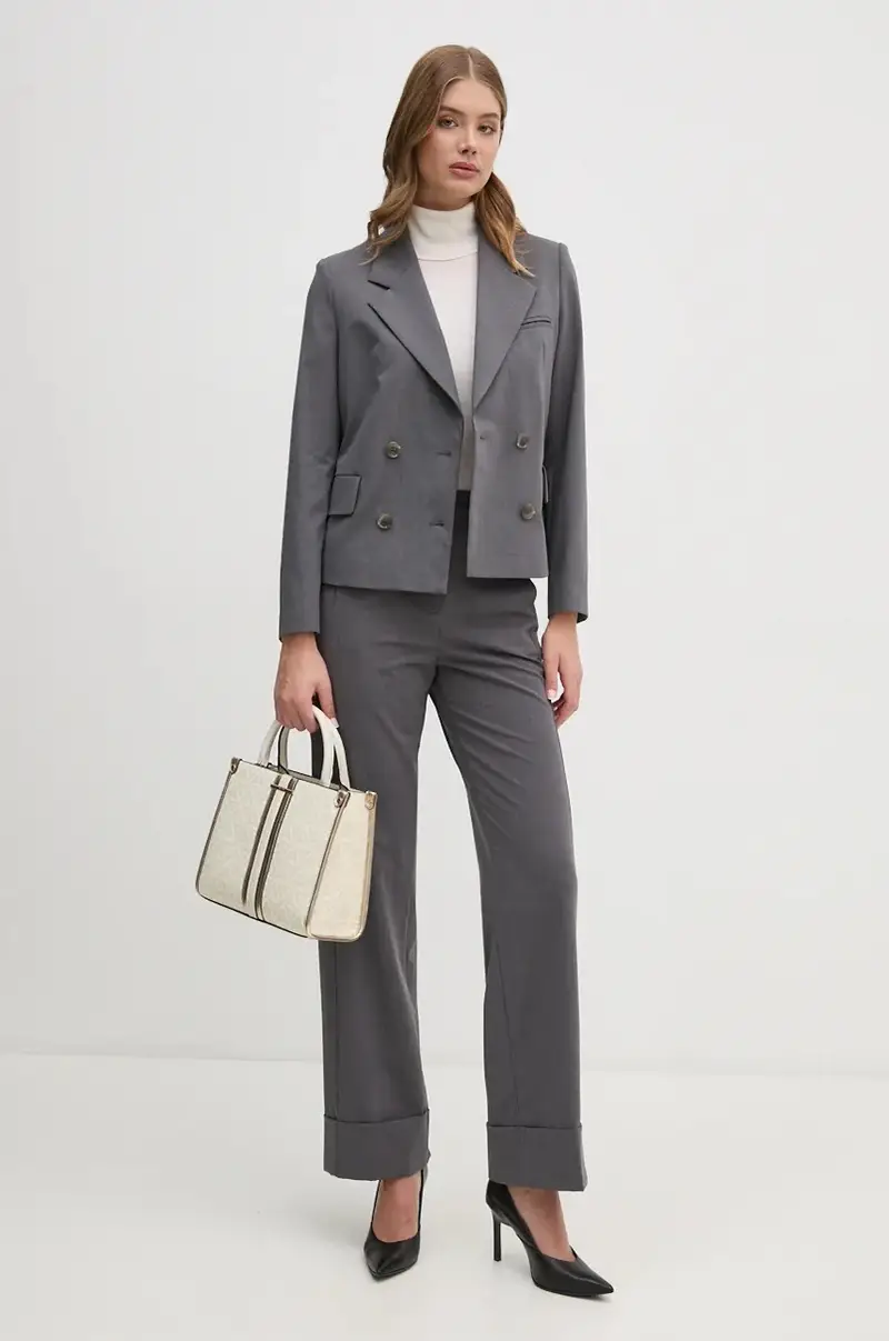 blazer con aggiunta di lana colore grigio 2JYQLW02N miniatura 2