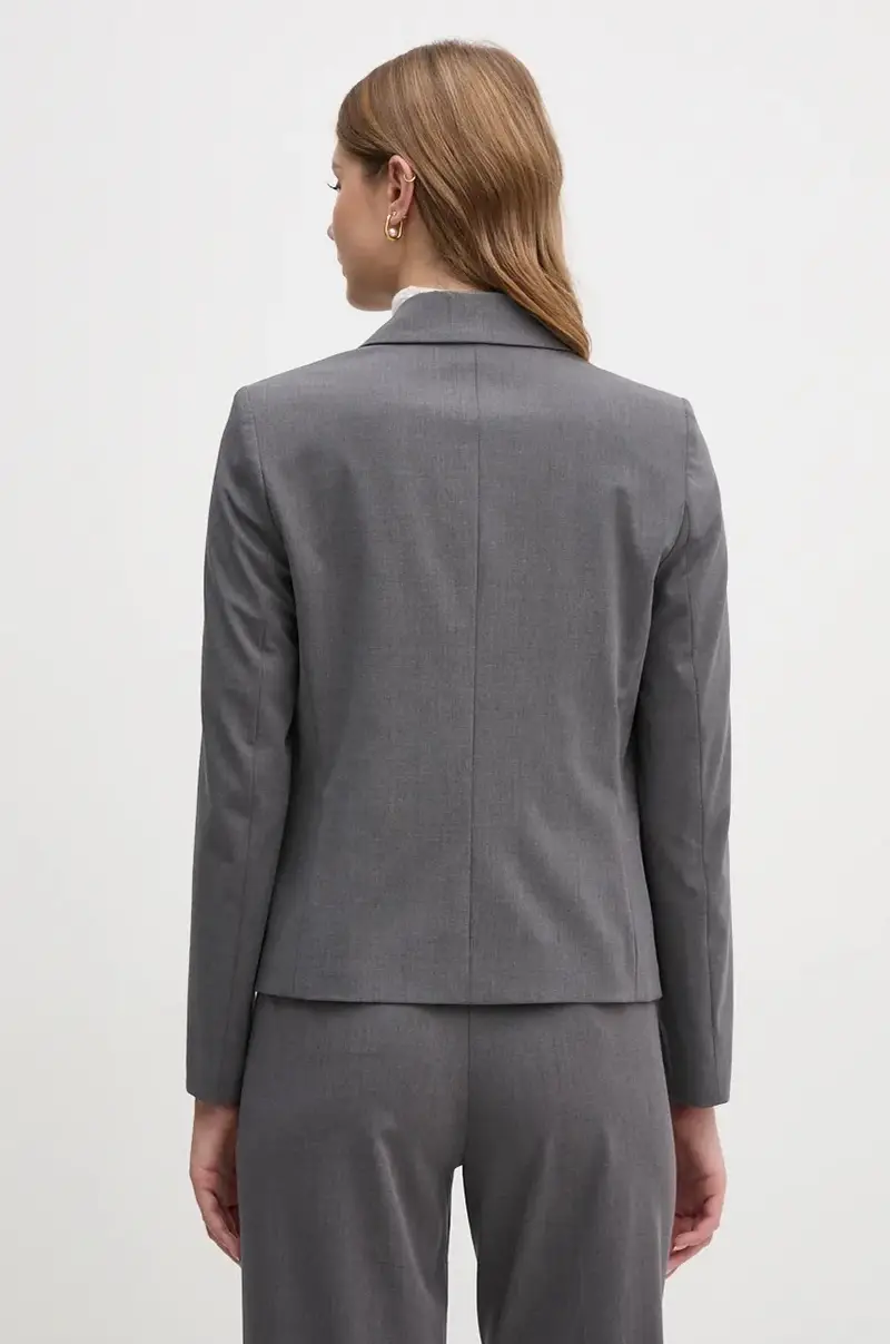 blazer con aggiunta di lana colore grigio 2JYQLW02N miniatura 3