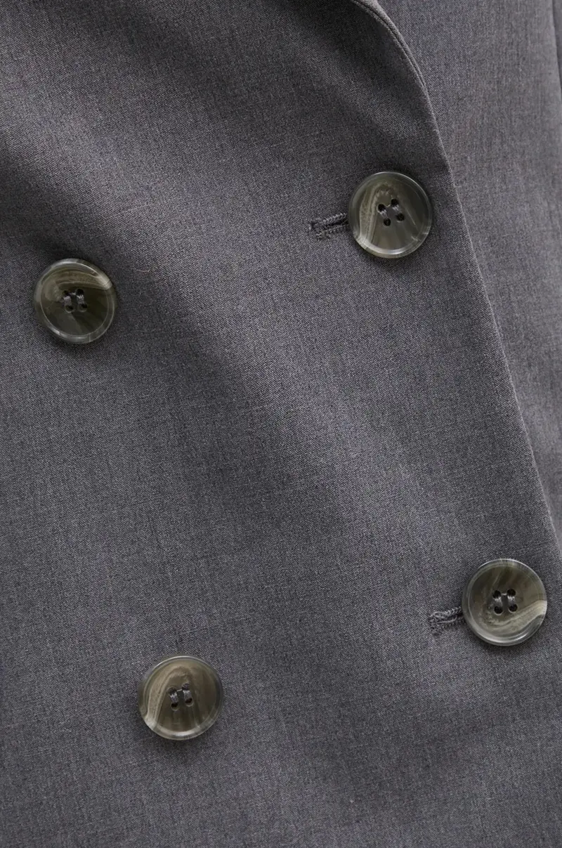 blazer con aggiunta di lana colore grigio 2JYQLW02N miniatura 5