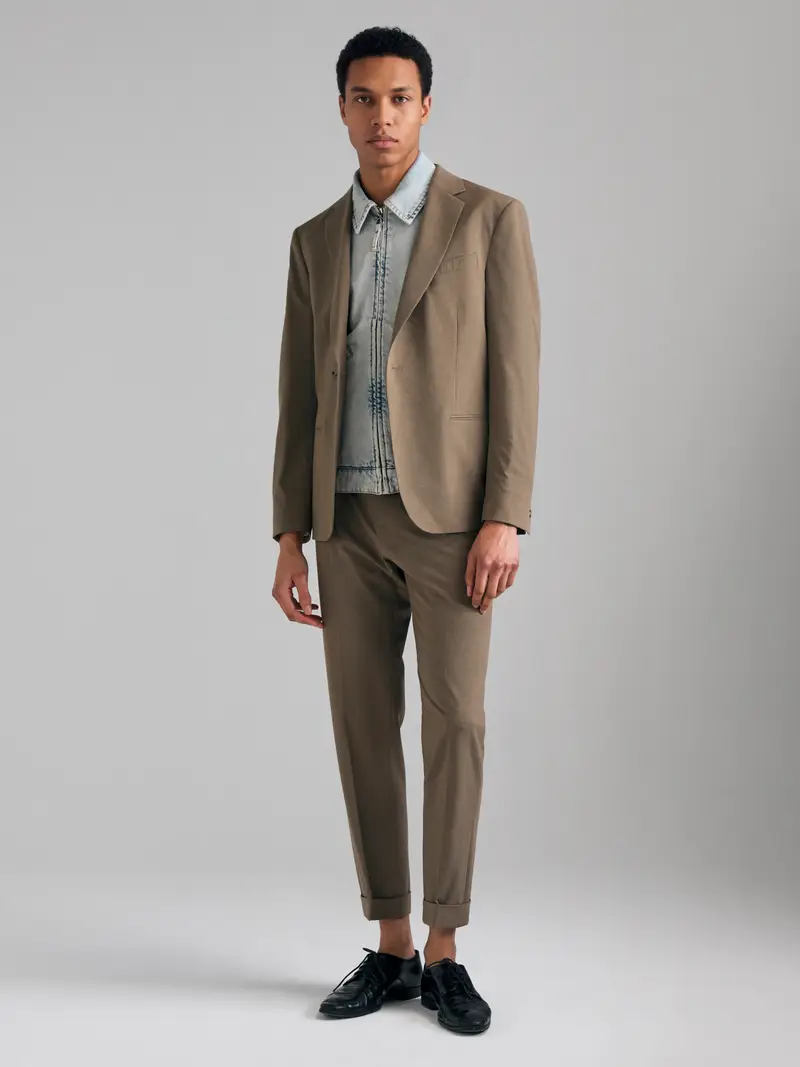 Blazer Monopetto, Uomo, Beige