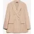 Blazer Over Fit Con Incrocio, Donna, Beige miniatura 5
