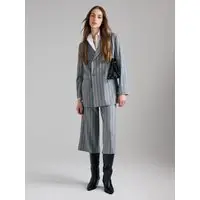 Blazer Over Fit Con Incrocio, Donna, Grigio miniatura 5