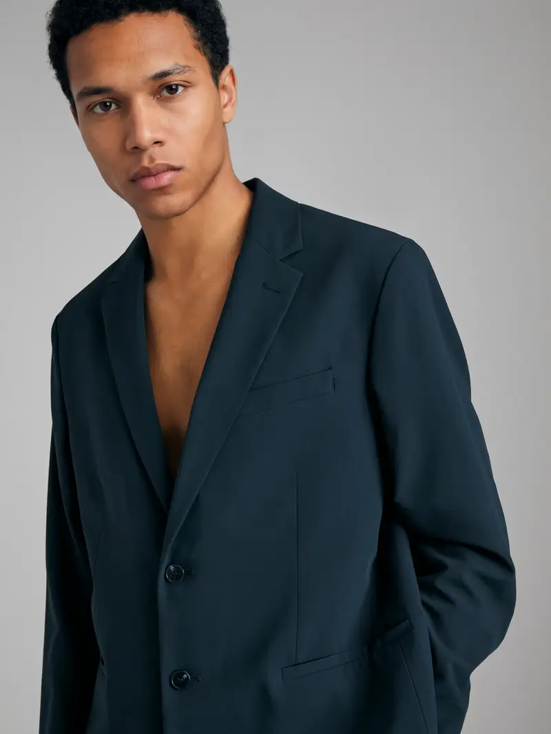 Blazer Slim Comfort Fit, Uomo, Blu Scuro miniatura 4