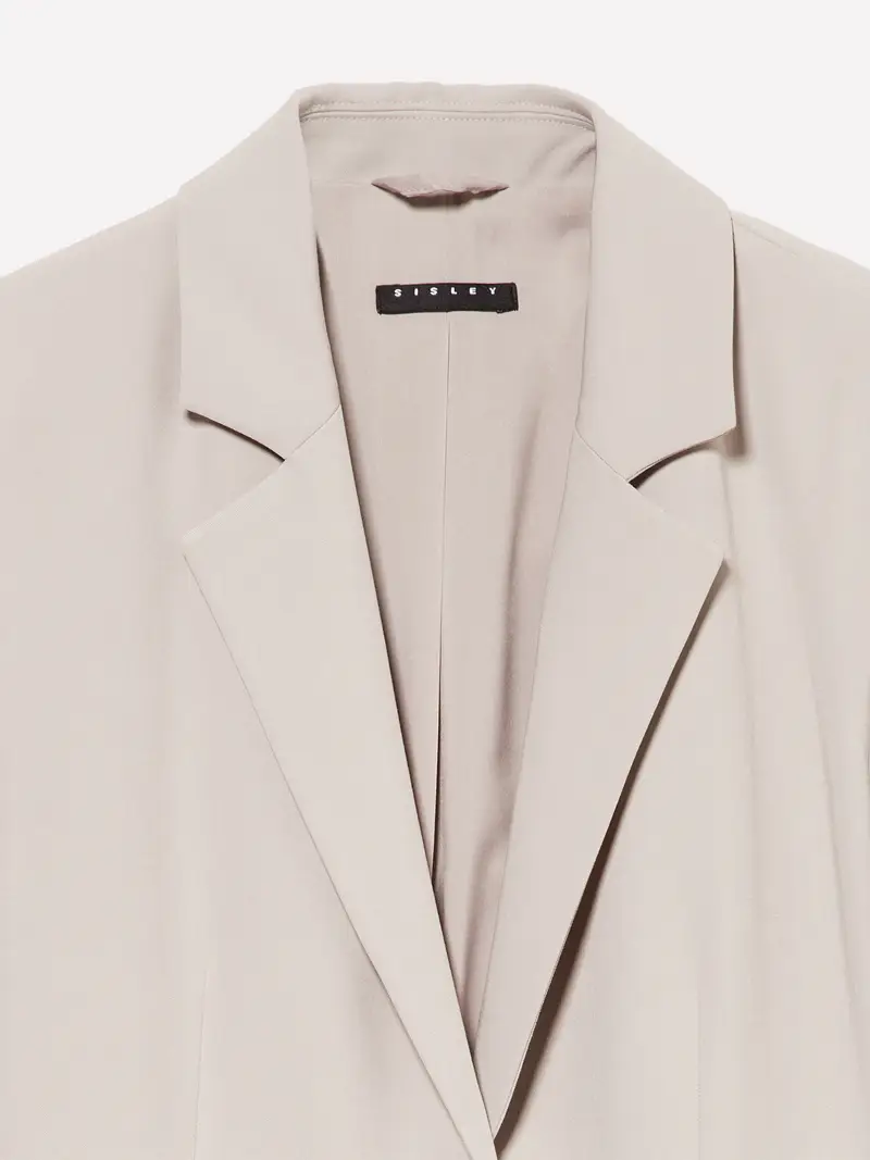 Blazer Slim Fit, Donna, Beige miniatura 3