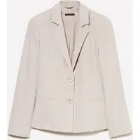 Blazer Slim Fit, Donna, Beige miniatura 4