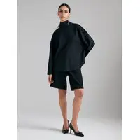 Blusa Con Sciarpina, Donna, Nero miniatura 5