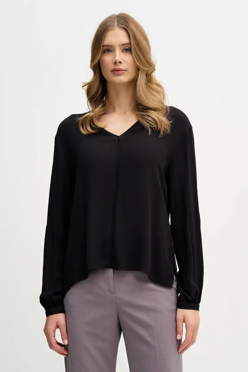 Sisley Camicetta nera in tessuto leggero