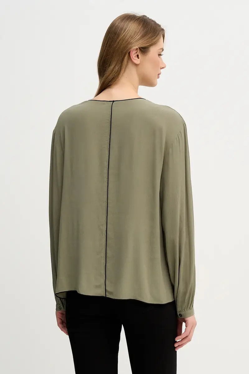 Sisley Camicetta verde in tessuto leggero per donna miniatura 3