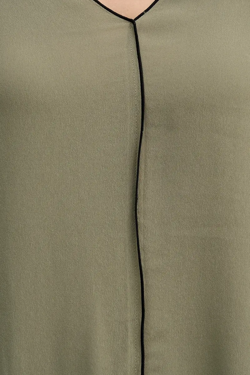 Sisley Camicetta verde in tessuto leggero per donna miniatura 5