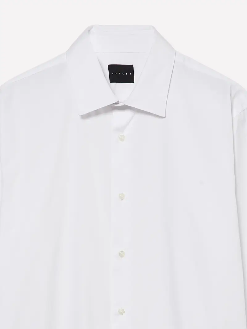 Camicia 100% Cotone, Uomo, Bianco miniatura 3
