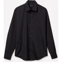 Camicia 100% Cotone, Uomo, Nero miniatura 4