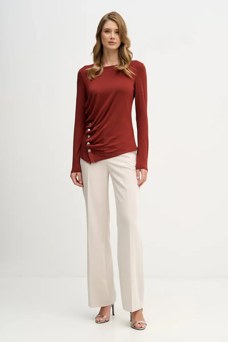 camicia a maniche lunghe Marrone miniatura 2