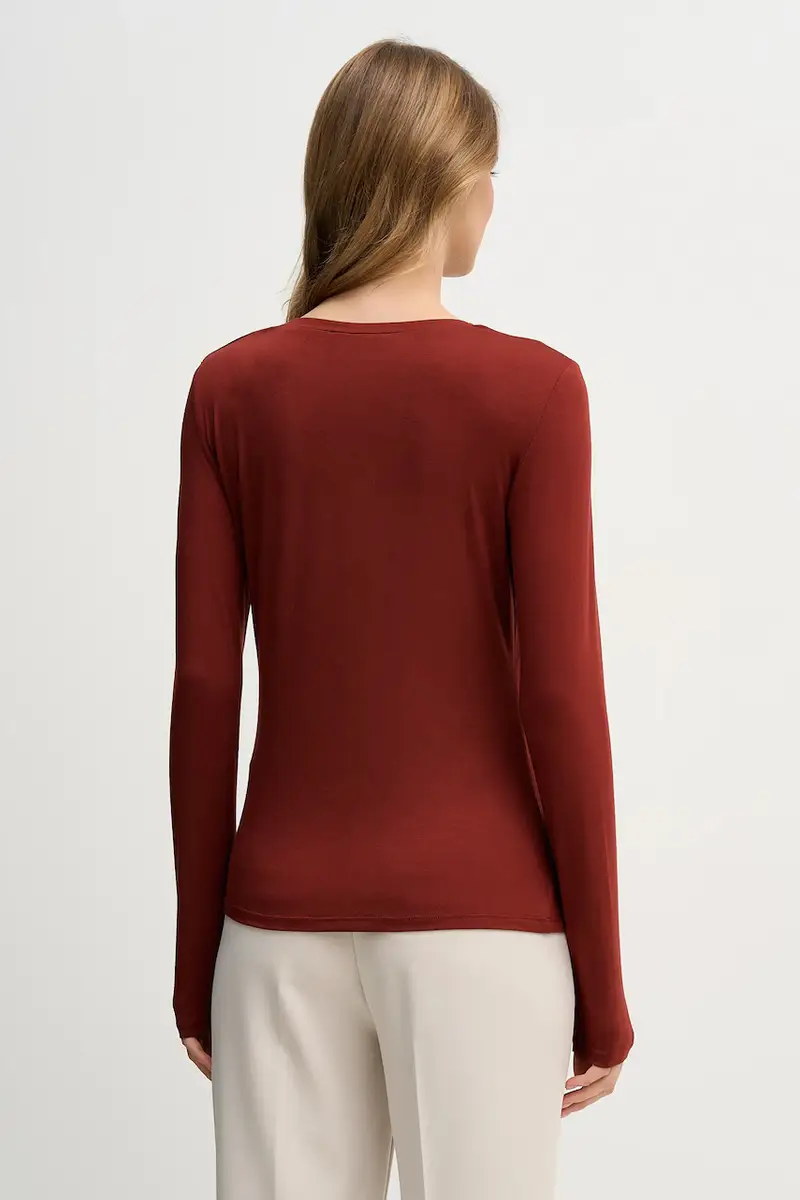 camicia a maniche lunghe Marrone miniatura 3