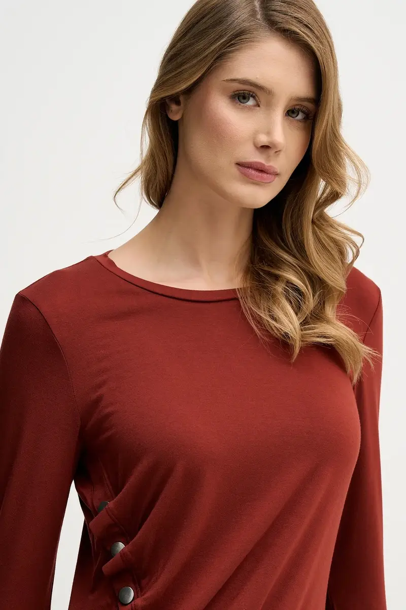 camicia a maniche lunghe Marrone miniatura 4