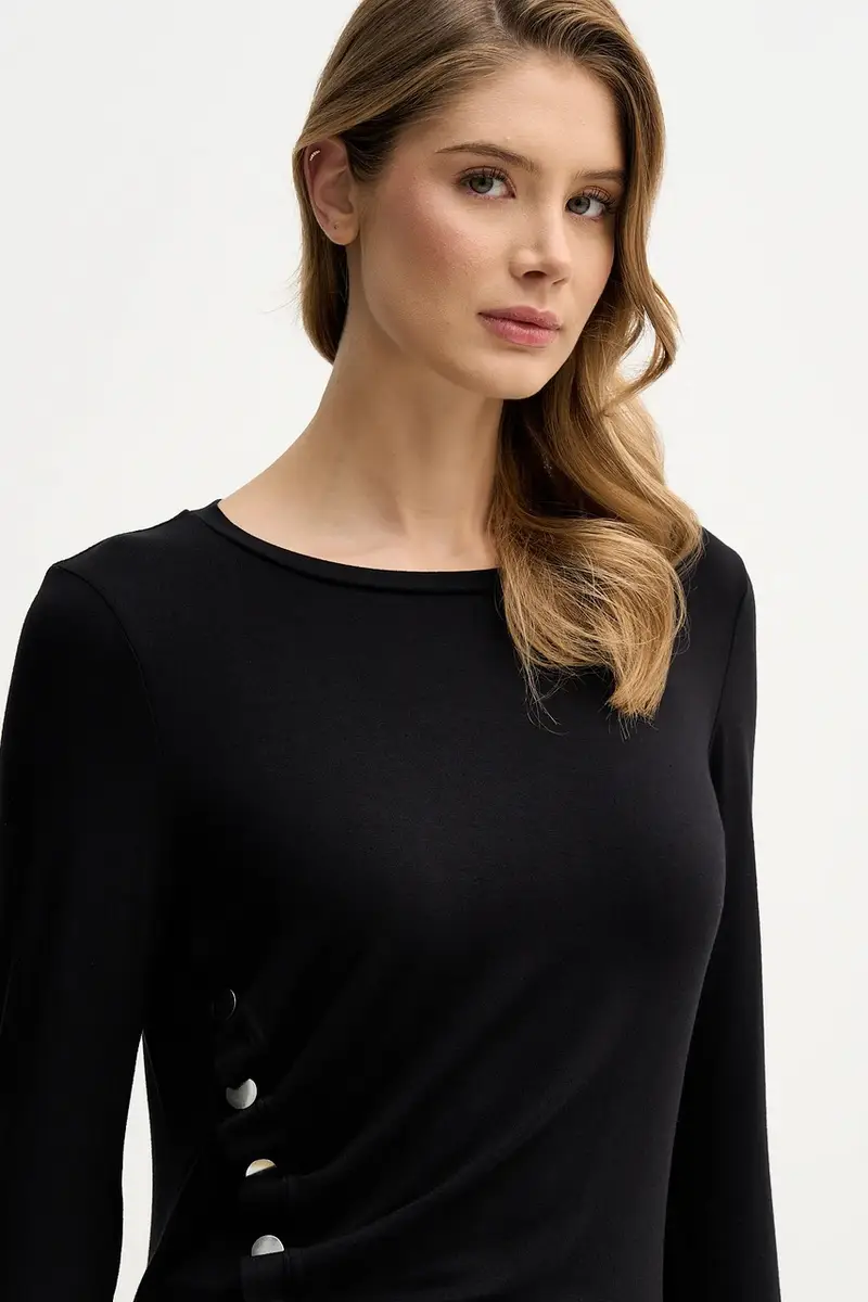 camicia a maniche lunghe Nero miniatura 4