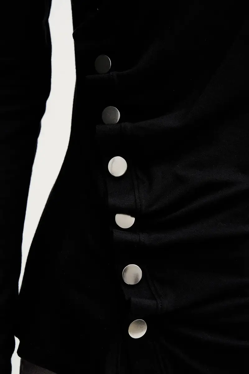 camicia a maniche lunghe Nero miniatura 5