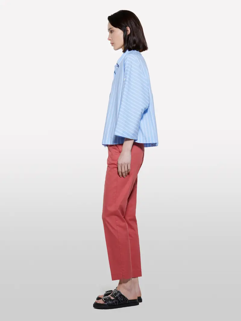 Camicia Azzurra A Righe, Donna, Blu Chiaro miniatura 2