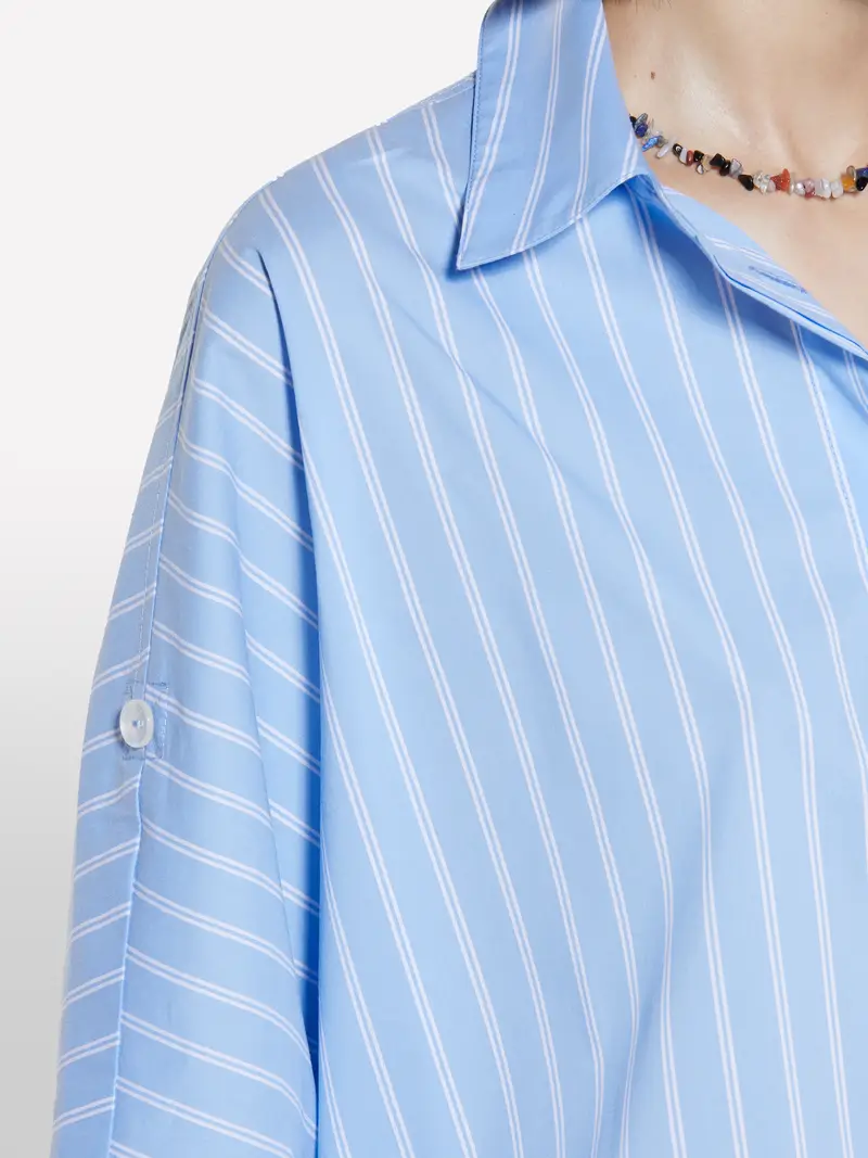 Camicia Azzurra A Righe, Donna, Blu Chiaro miniatura 5