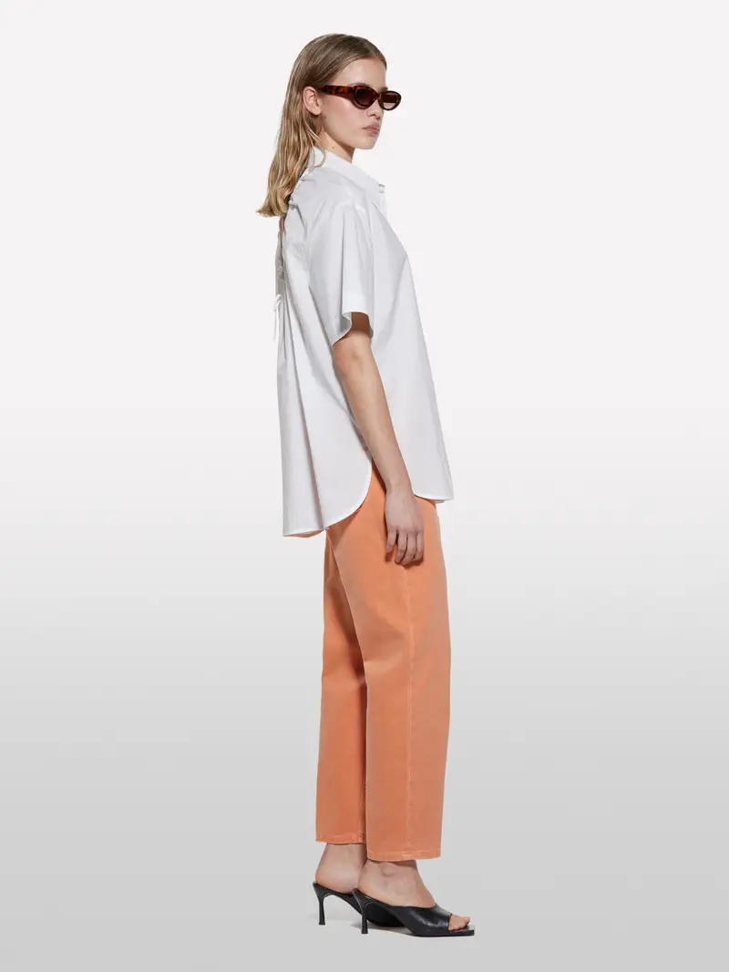 Camicia Bianca Con Oblò, Donna, Bianco miniatura 2