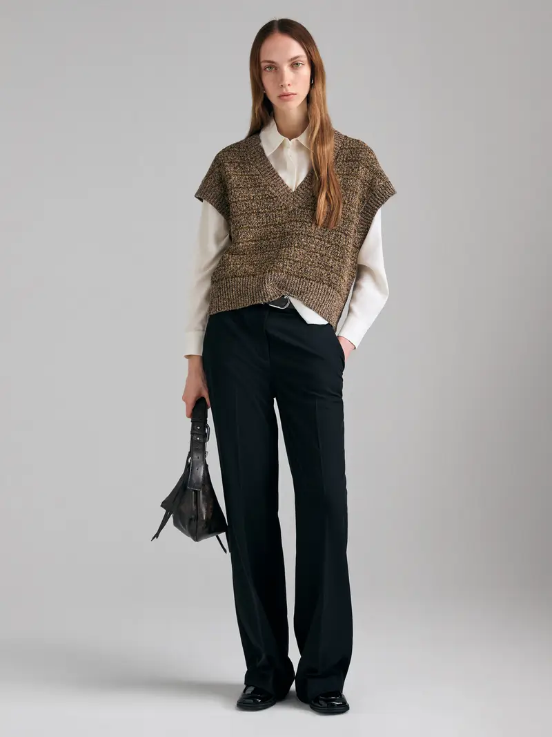 Camicia Comfort Fit, Donna, Bianco Panna