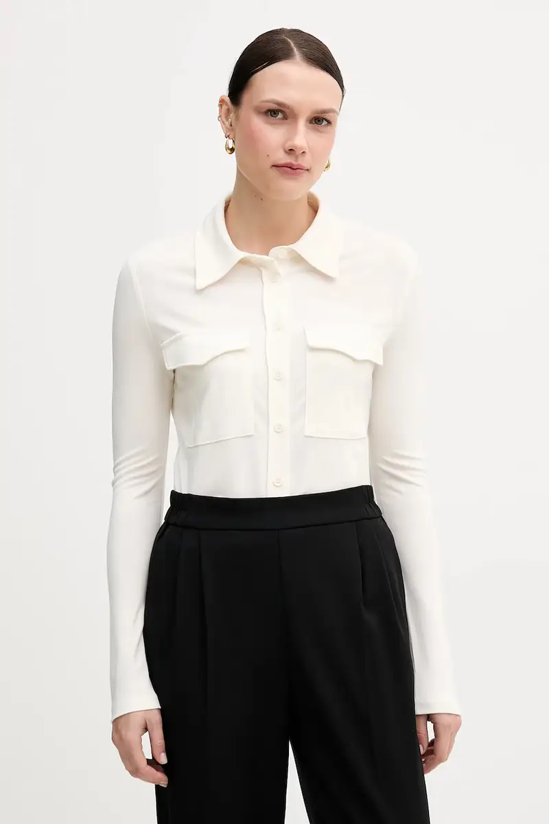 camicia donna colore beige 54HXLQ09M