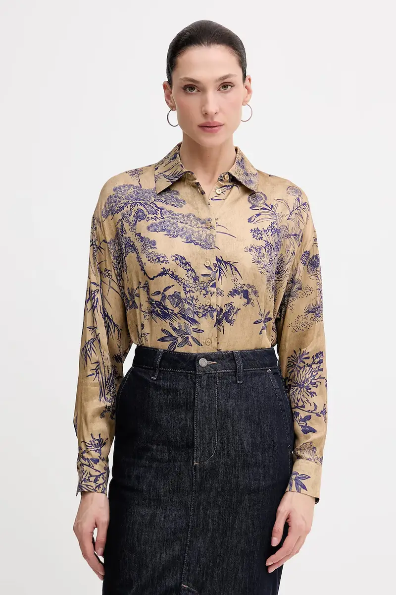 camicia donna colore beige 5IBNLQ07F