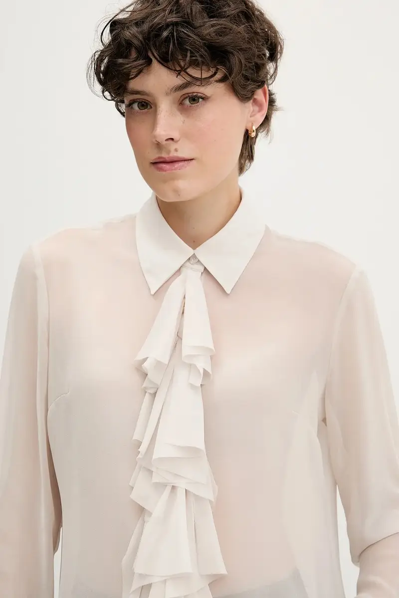 camicia donna colore beige 5NOXLQ09T miniatura 4