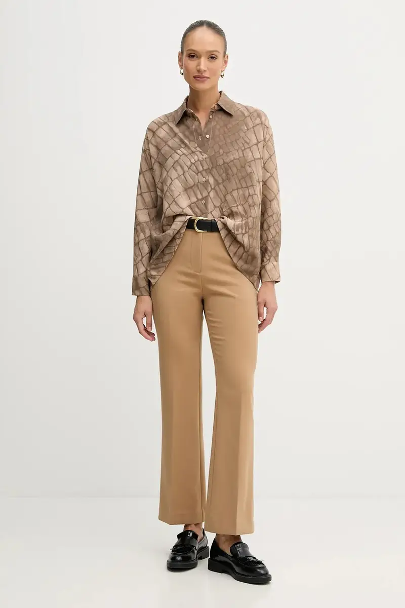 camicia donna colore beige 5W4VLQ07F miniatura 2