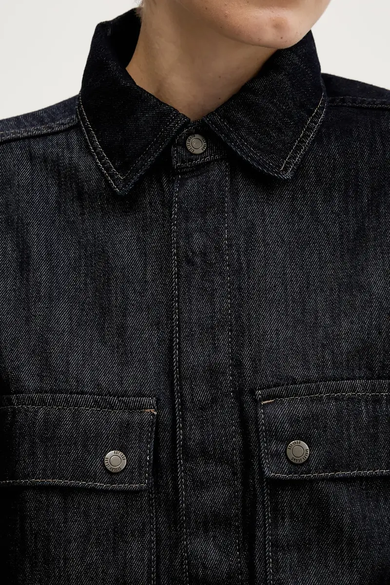 camicia donna colore blu navy 547ZLQ09D miniatura 5