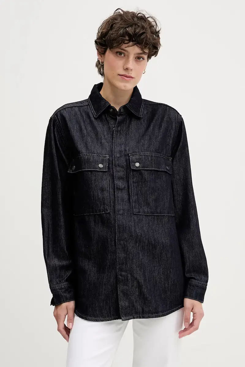 camicia donna colore blu navy 547ZLQ09D