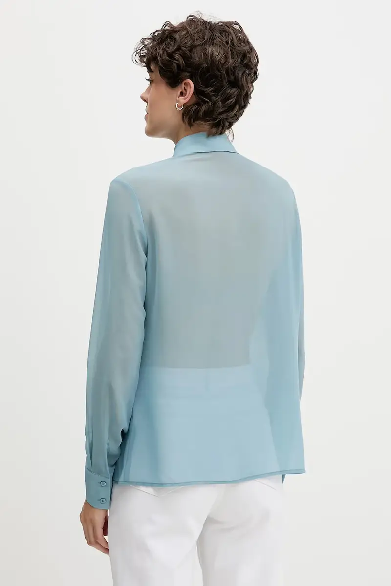 camicia donna colore turchese 5NOXLQ09T miniatura 3