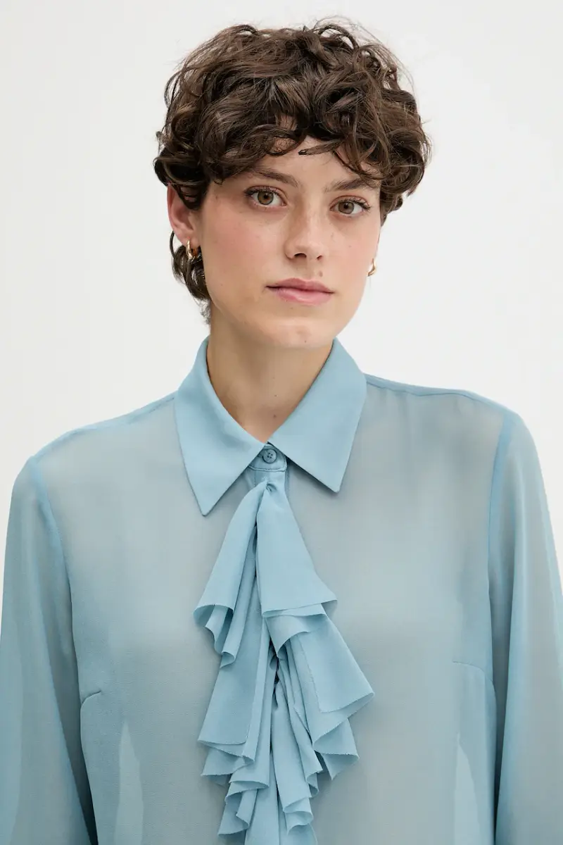 camicia donna colore turchese 5NOXLQ09T miniatura 4