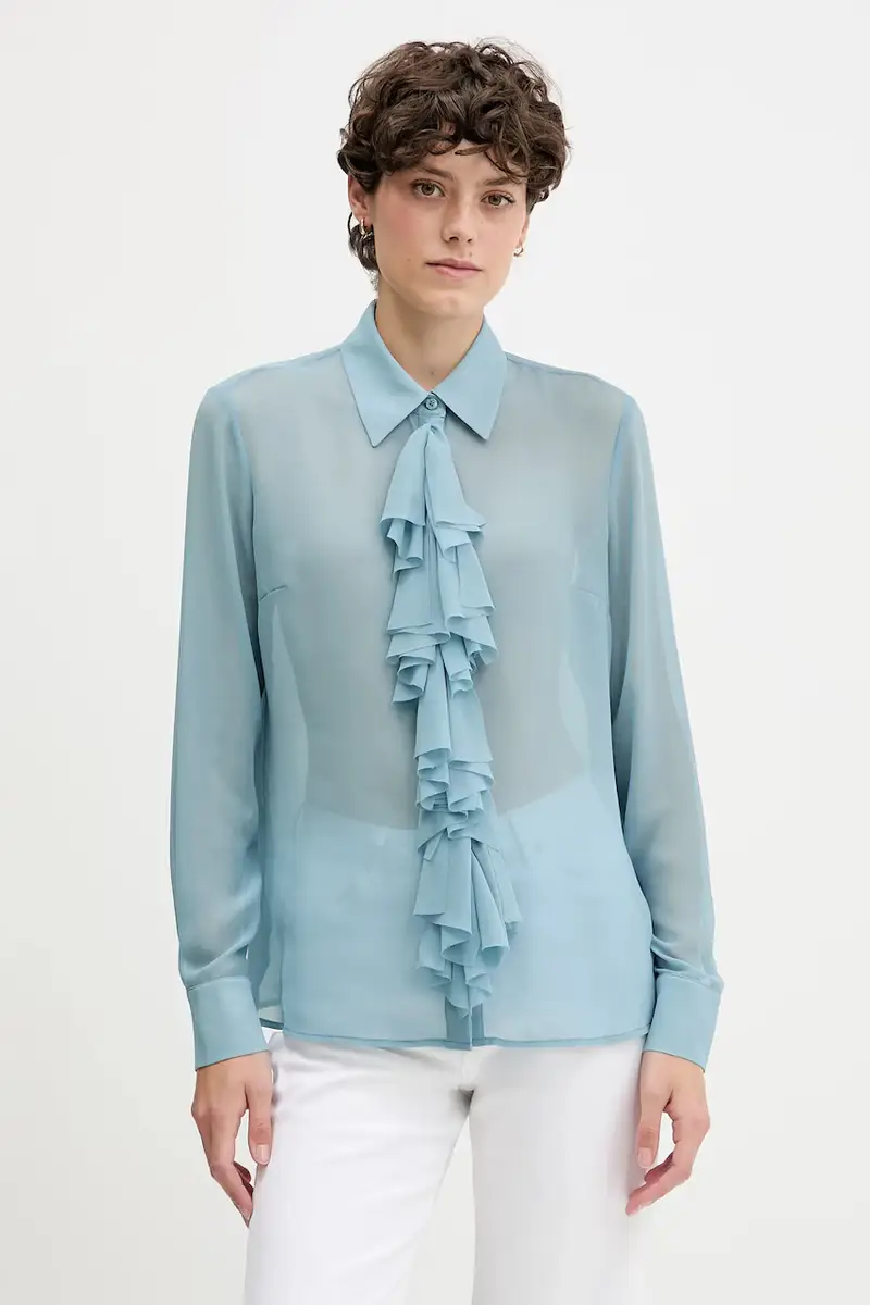 camicia donna colore turchese 5NOXLQ09T