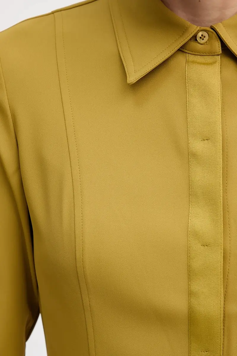 camicia donna colore verde 5SLFLQ0A0 miniatura 5