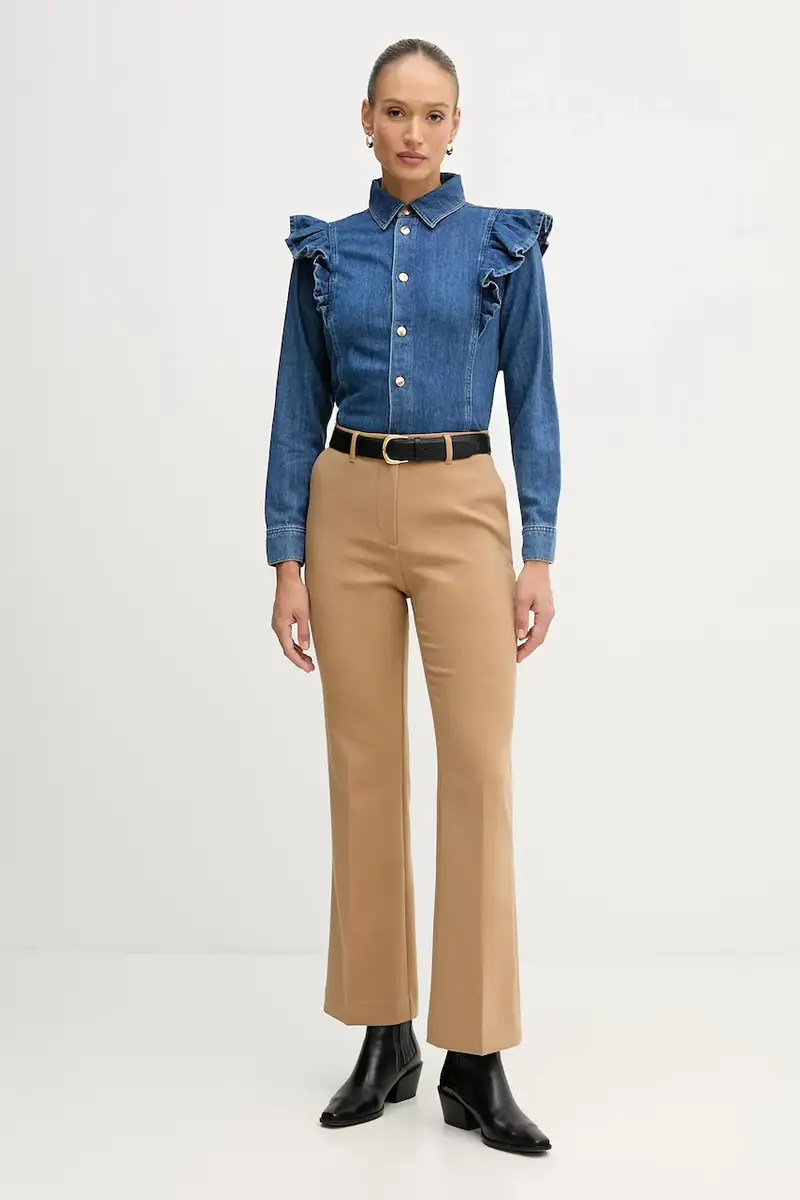 camicia in cotone Blu navy miniatura 2