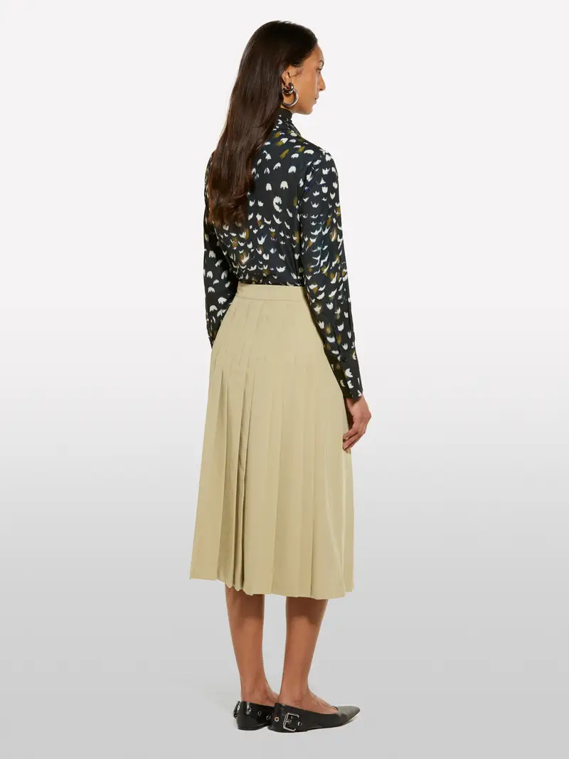 Camicia Nera In Satin Stampato, Donna, Nero miniatura 3