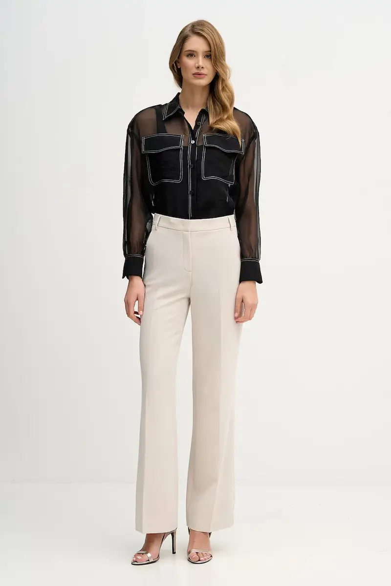 Sisley Maglia nera con taglio largo miniatura 2